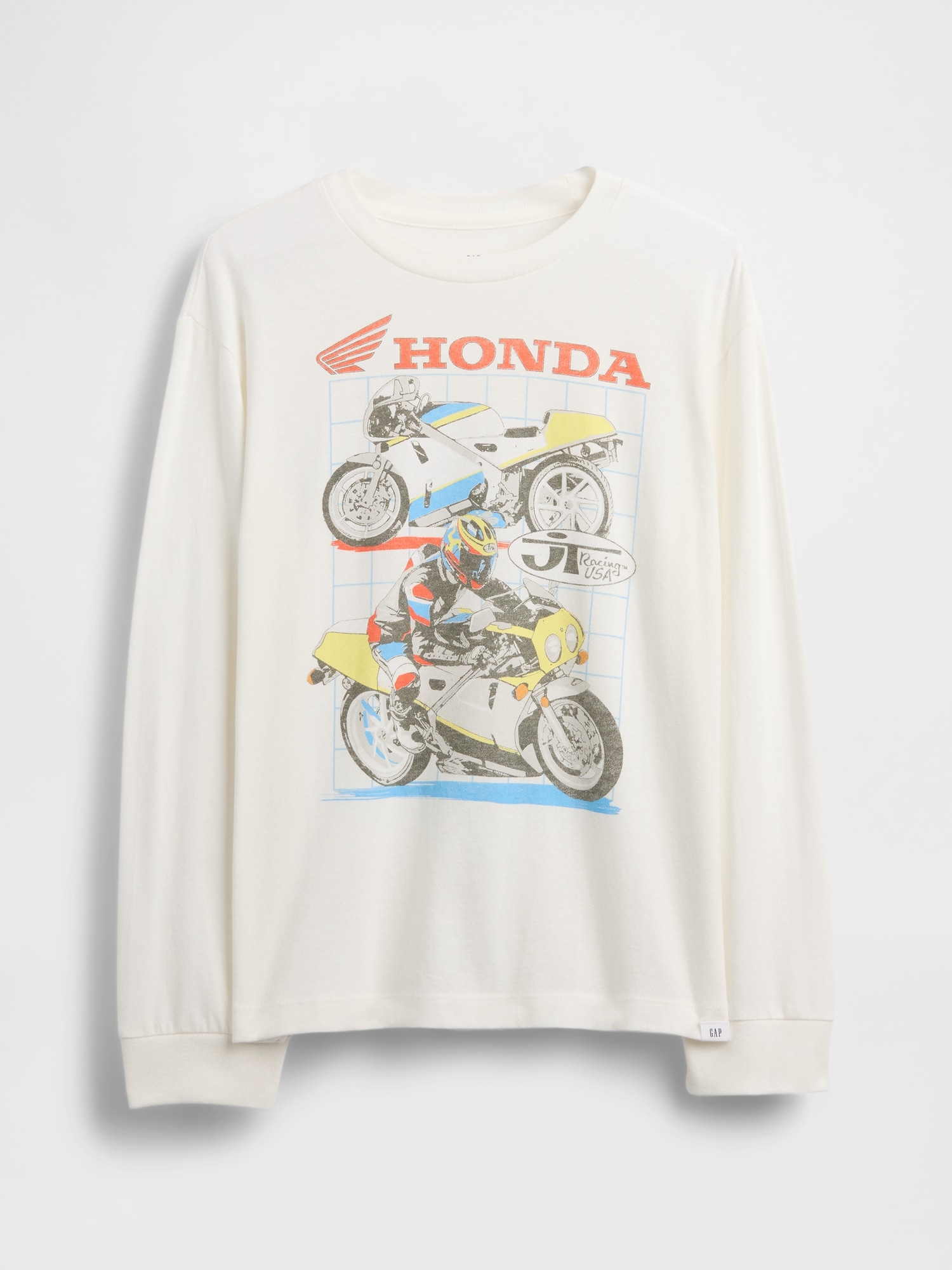 Kids Relaxed Graphic T-Shirt - Motorcycle Off White