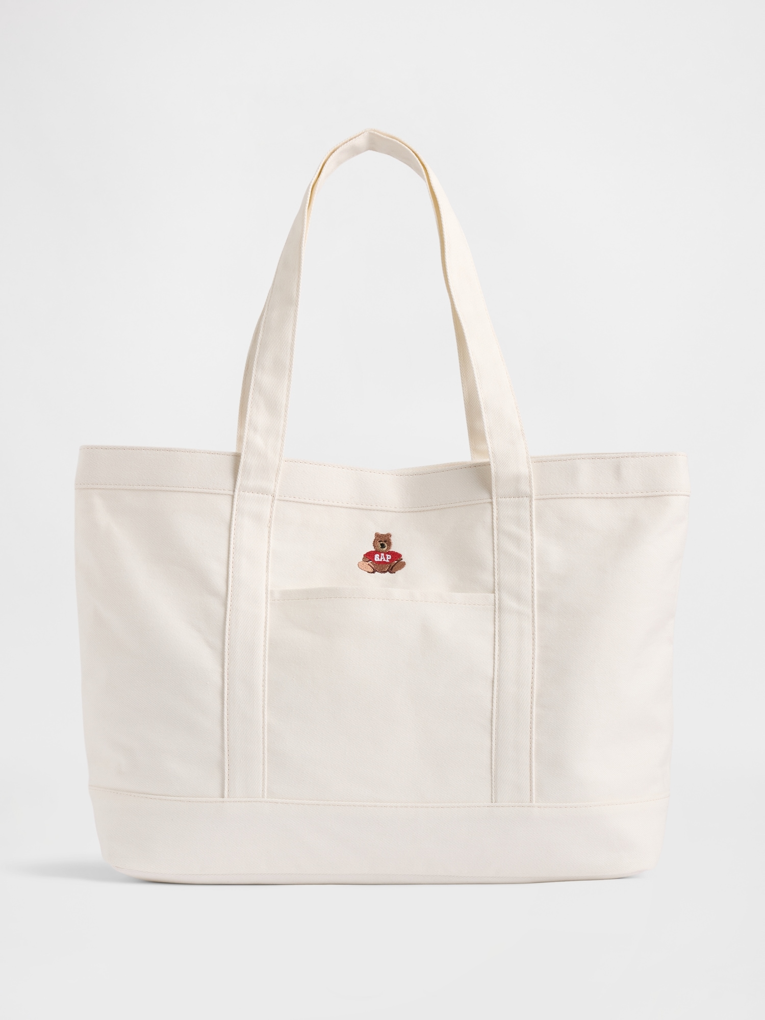 Gap Brannan Bear Logo Denim Tote Bag In White
