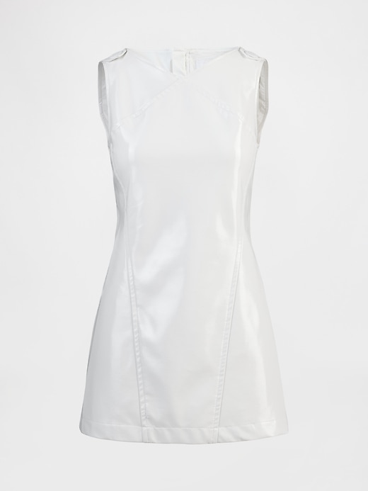 Image number 8 showing, GapStudio Vegan Patent Leather Mini Dress