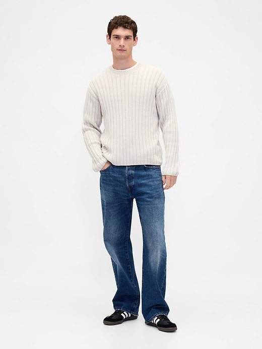 Image number 2 showing, Wide Rib Slim Crewneck Sweater