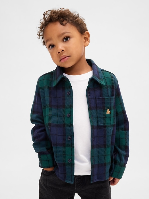 Image number 1 showing, Baby & Toddler Knit Jersey Plaid Shirt