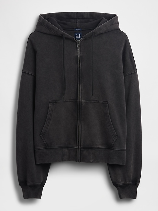 Image number 5 showing, Heavyweight Oversized Crop Zip Hoodie