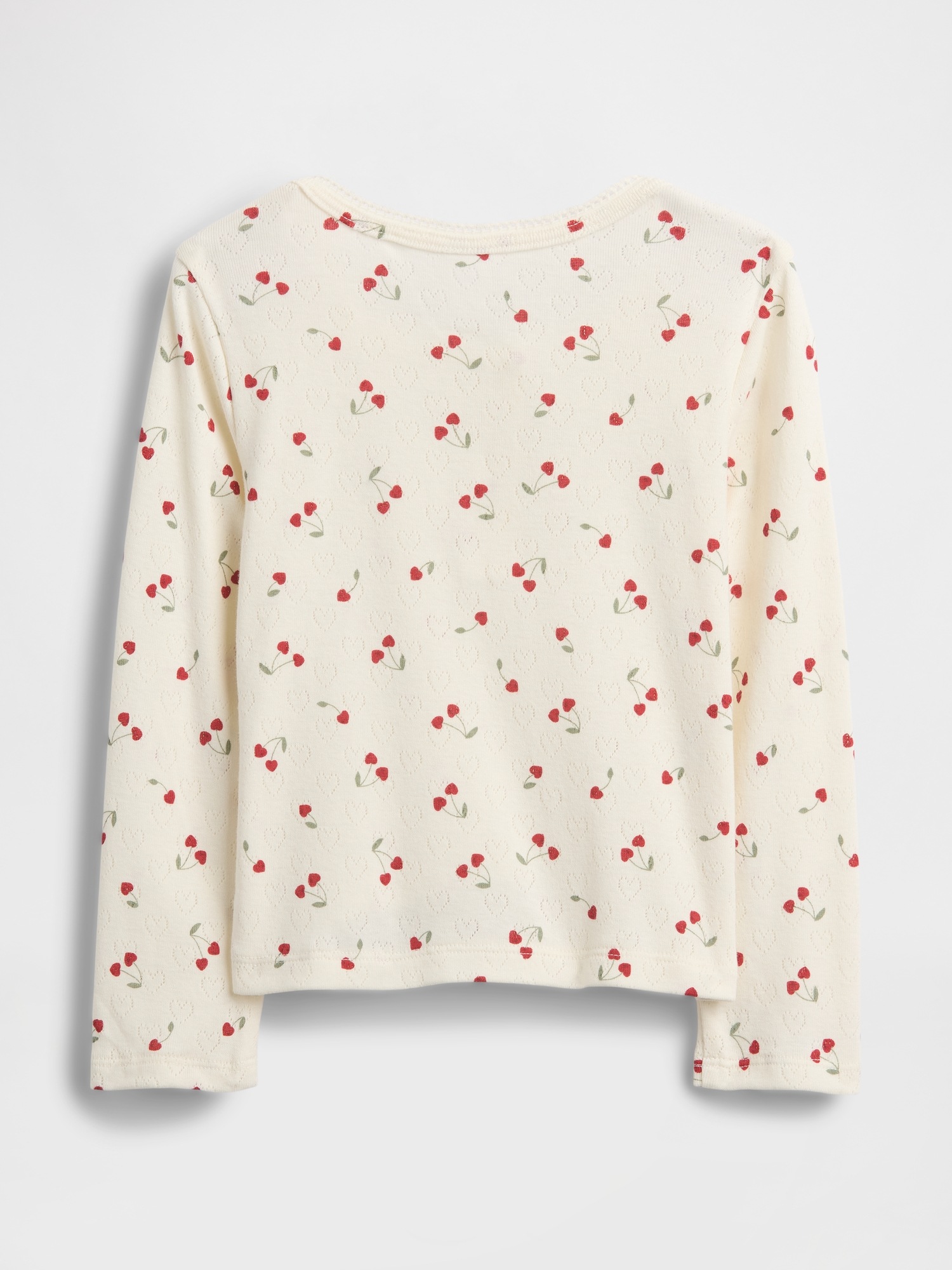 Топ Gap Pointelle Henley Top для малышей, цвет: Слоновая кость морозный — фото 2