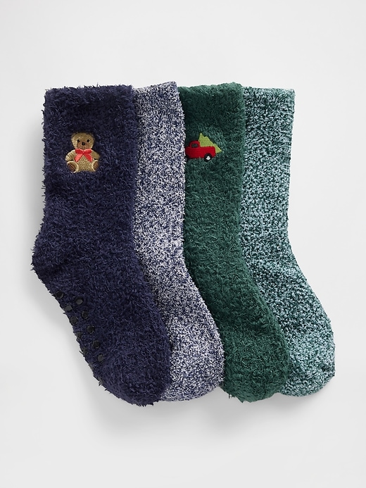 Image number 1 showing, Baby & Toddler Cozy Socks (4-Pack)