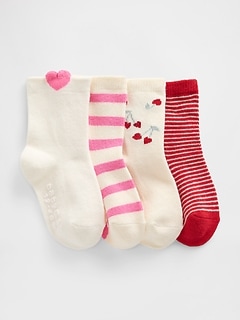 Baby & Toddler Crew Socks (4-Pack)