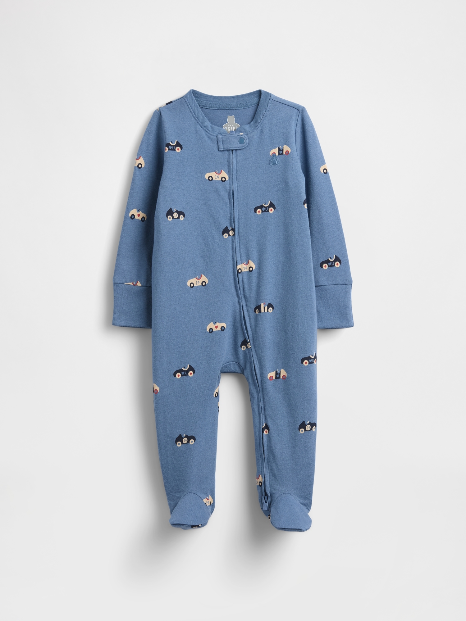 Gap Baby First Favorites Footed One-piece In Blue