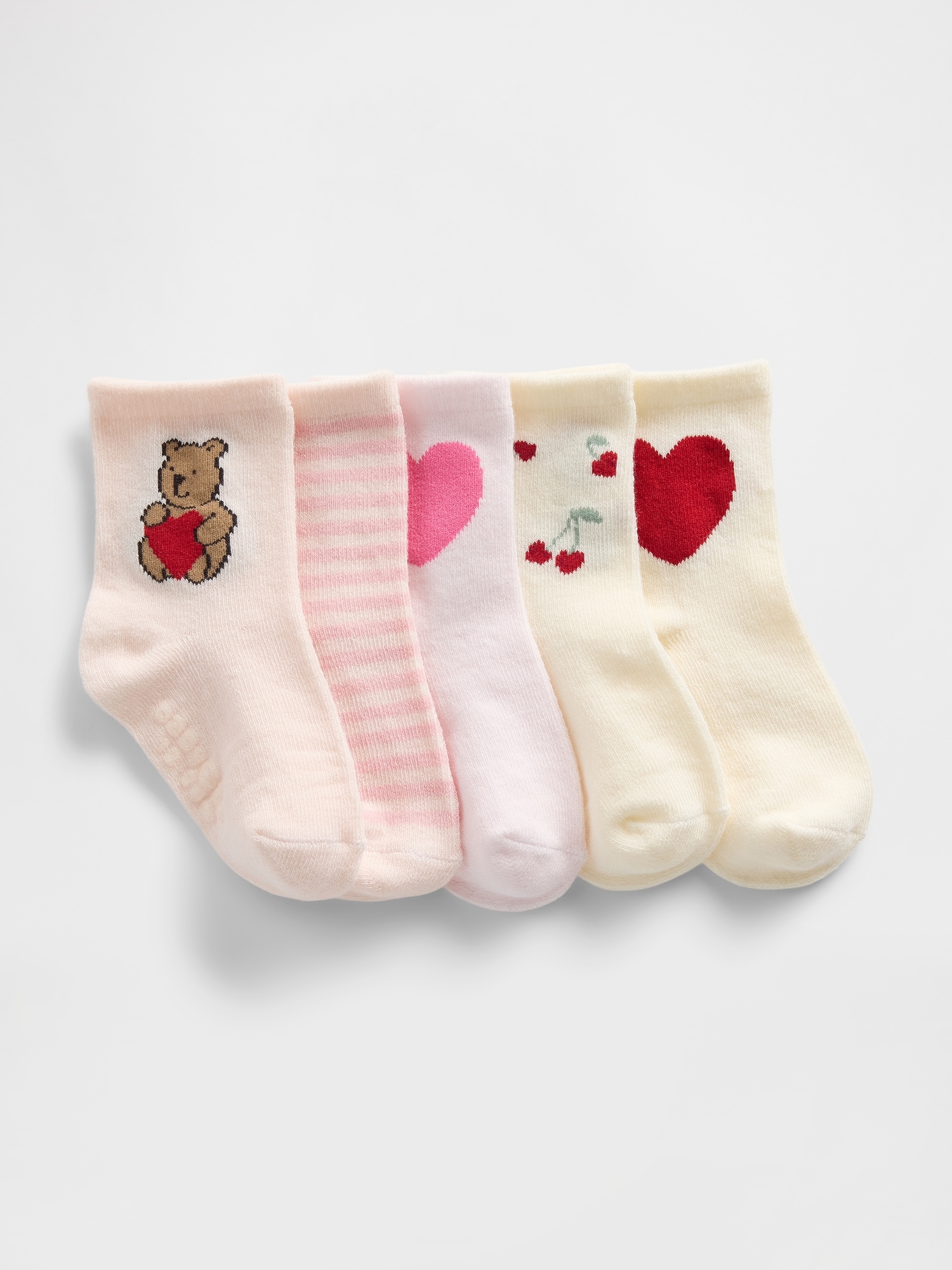 Gap Baby Crew Socks (5-pack) In Animal Print