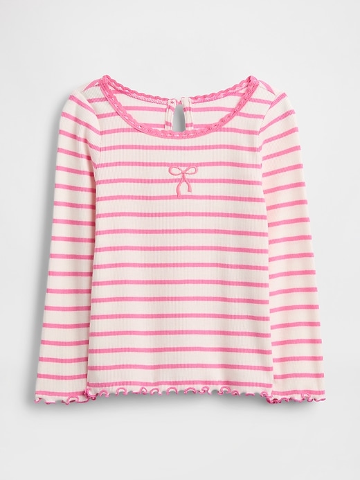 Image number 1 showing, Baby & Toddler Embroidered Graphic Rib T-Shirt