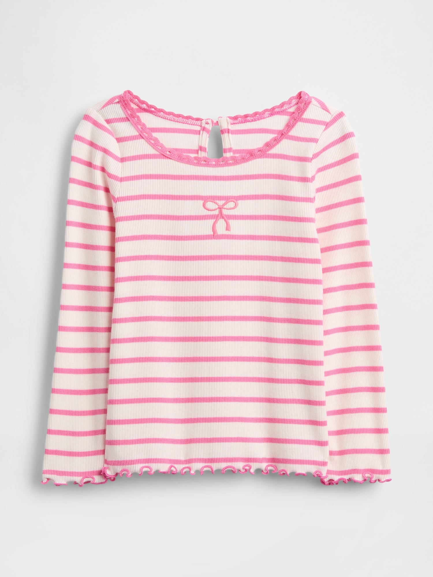 Baby & Toddler Embroidered Graphic Rib T-Shirt - Love Letter Pink