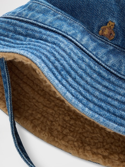 Image number 2 showing, Baby Sherpa-Lined Denim Bucket Hat