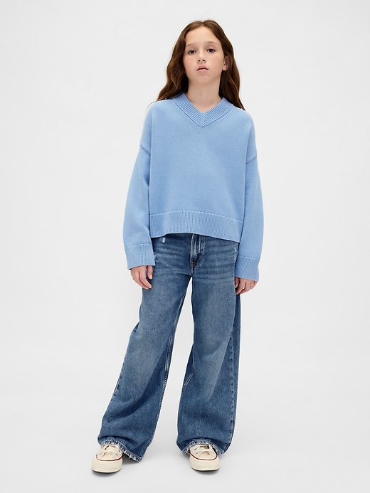 Kids Boxy V-Neck Sweater