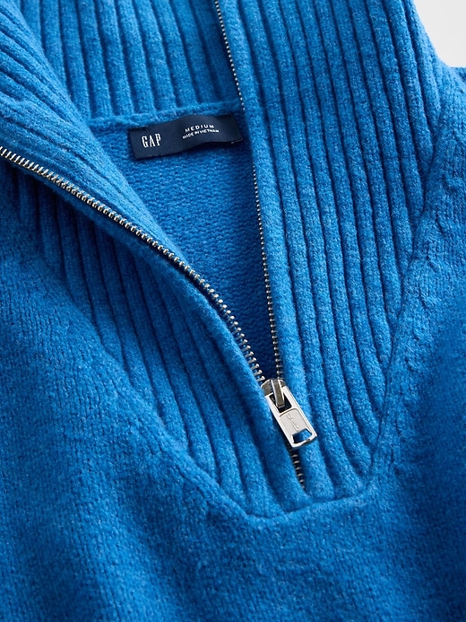 Image number 4 showing, CashSoft Quarter-Zip Pullover Sweater