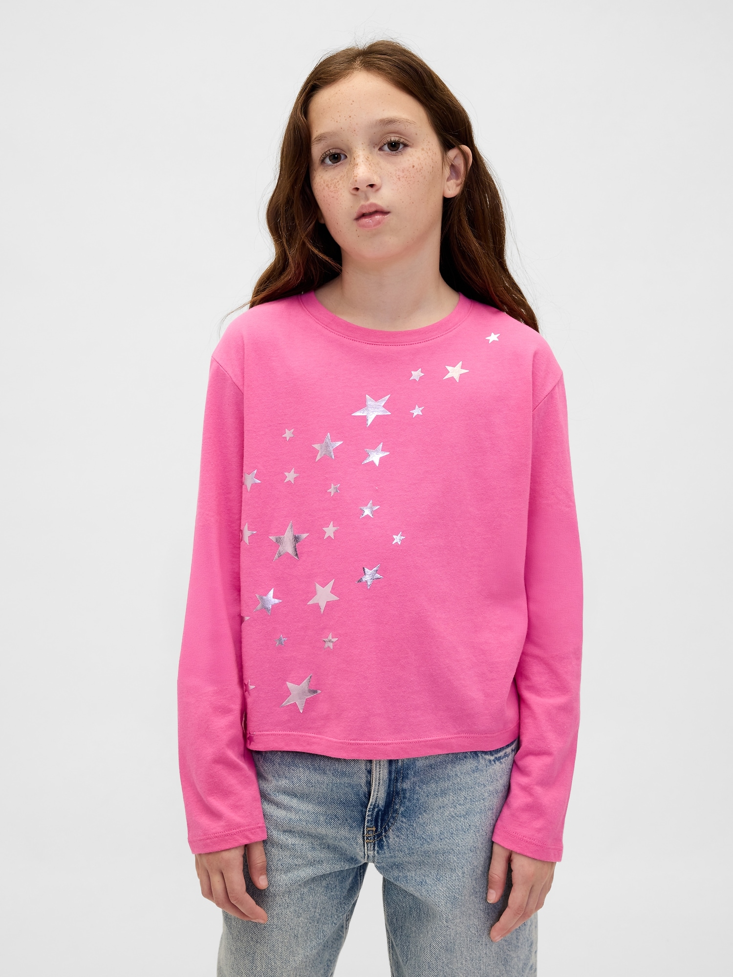 Kids Relaxed Graphic T-Shirt - Happy Pink