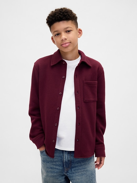 Image number 1 showing, Kids Cozy Button-Front Shirt