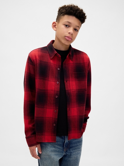 Image number 1 showing, Kids Plaid Button-Front Shirt