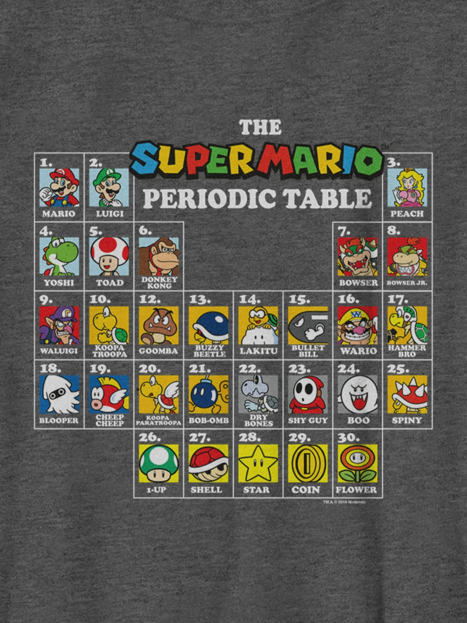 Gap Kids Nintendo Periodic Table Graphic Tee — фото 2