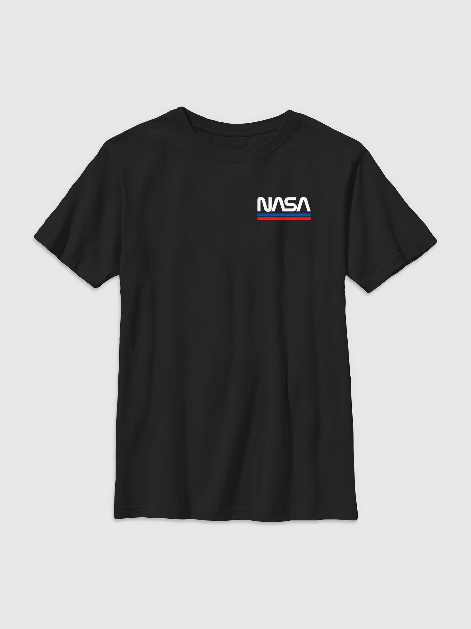 Kids NASA Embroidered Logo Graphic Tee - Black