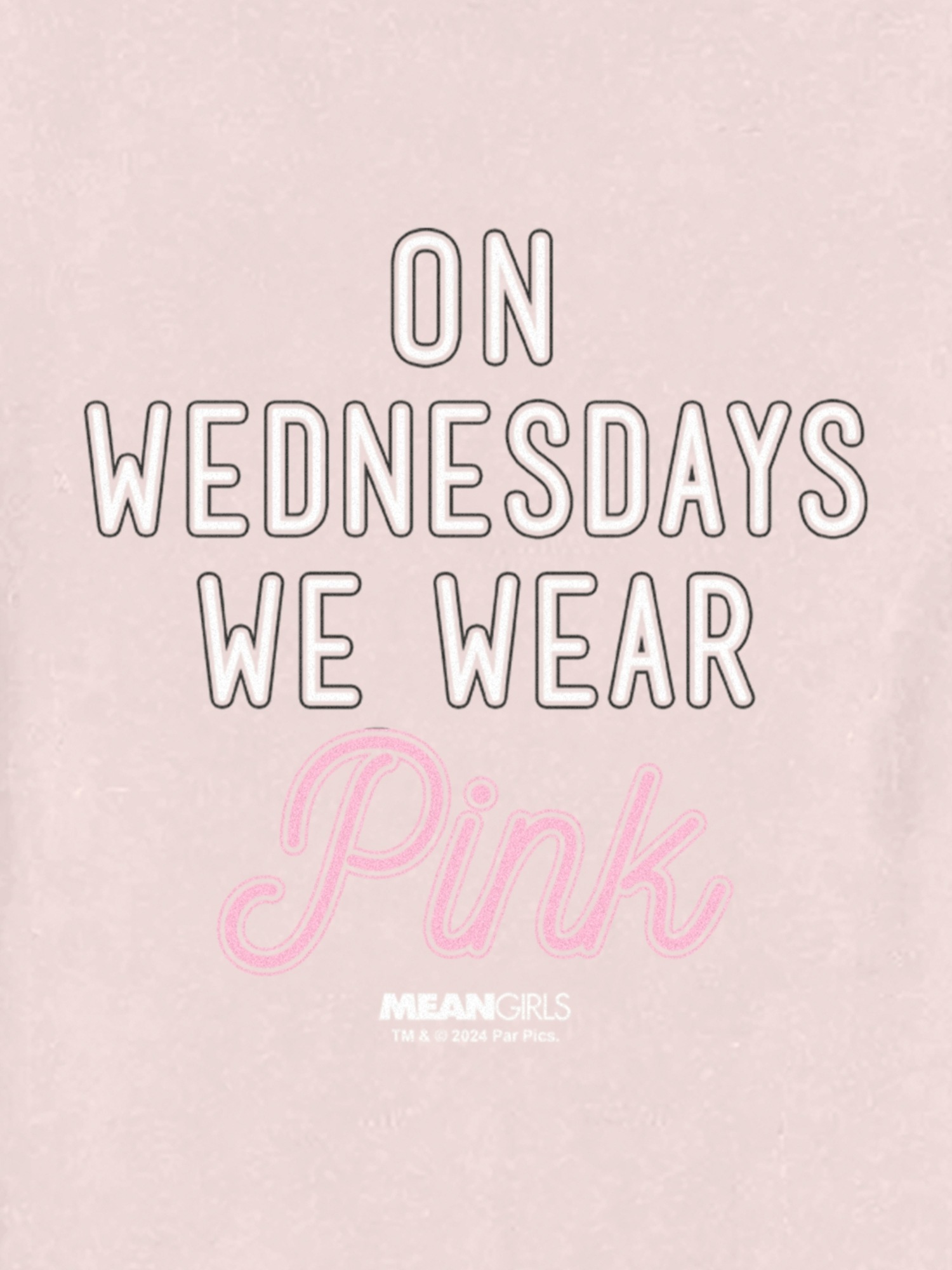 Футболка Gap Mean Girls On Wednesdays We Wear Pink Graphic Tee для малышей, цвет: Розовый — фото 2