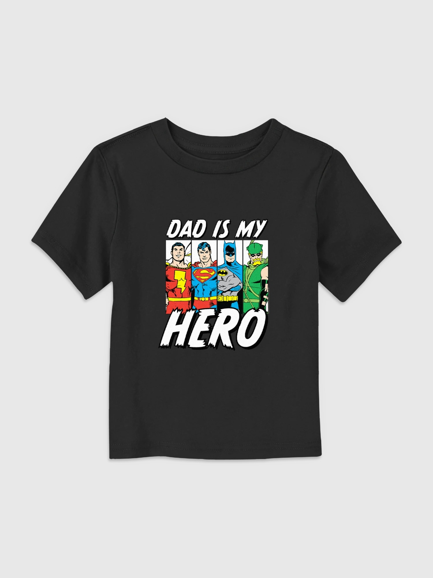 Toddler DC Comics Justice League Hero Dad Graphic Tee - Black