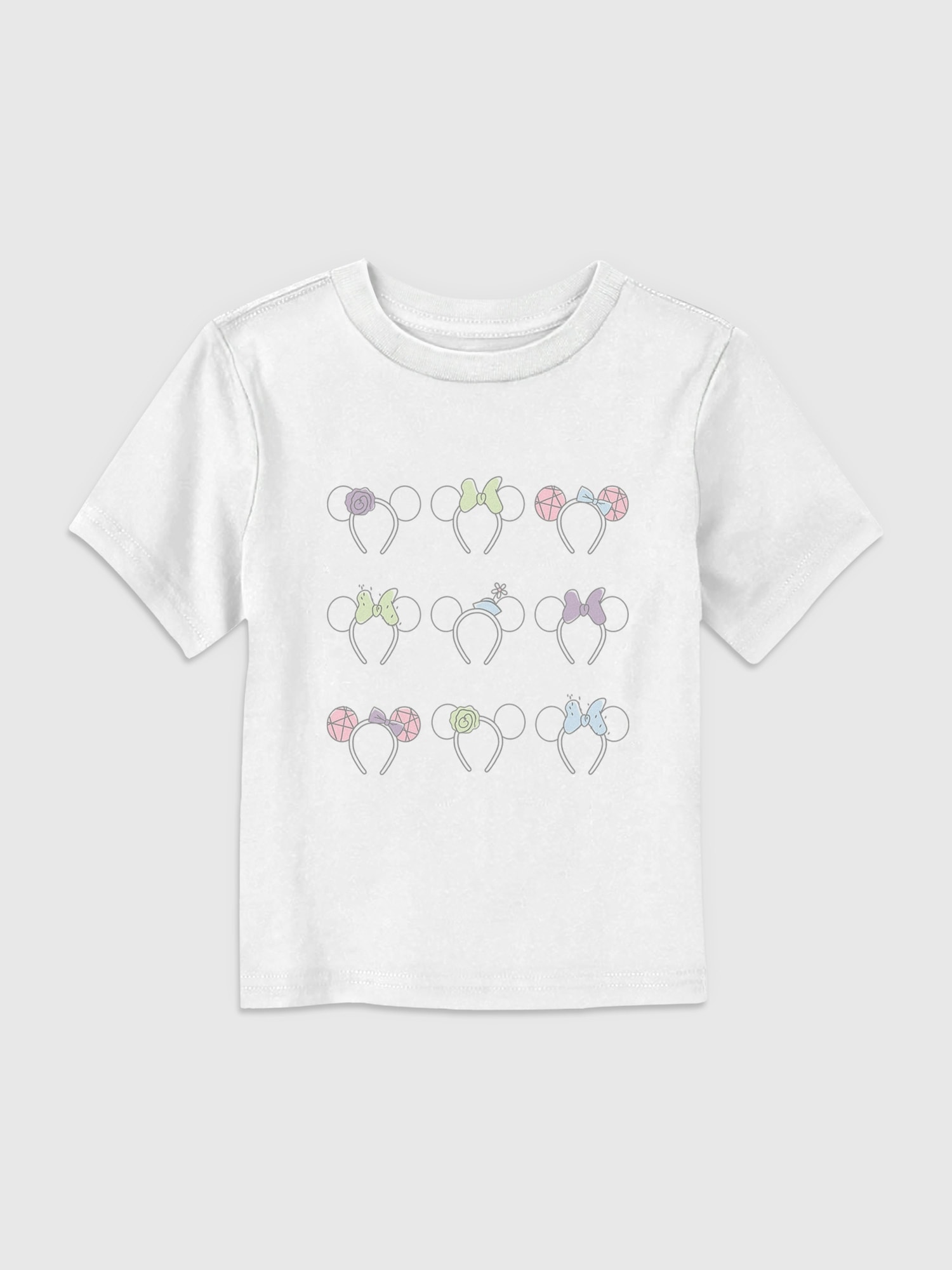 Toddler Minnie Mouse Ears Graphic T-Shirt - White