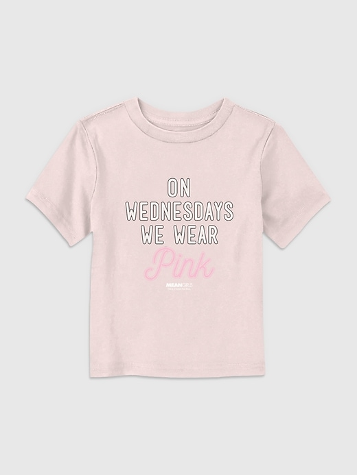 Image number 1 showing, Toddler Mean Girls On Wednesdays We Wear Pink Graphic Tee
