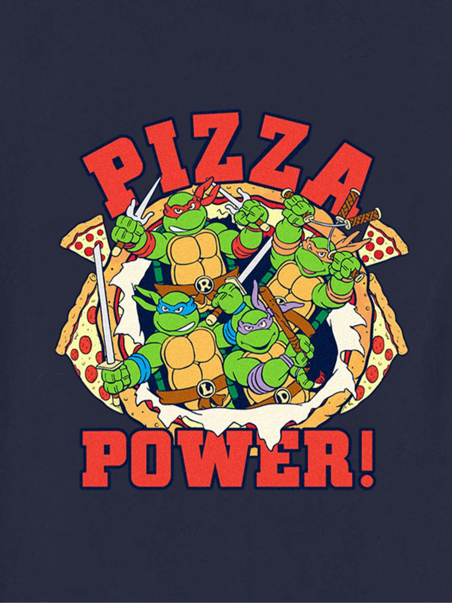 Футболка Gap Teenage Mutant Ninja Turtles Pizza Power Tee для малышей, цвет: Тёмно-синий — фото 2