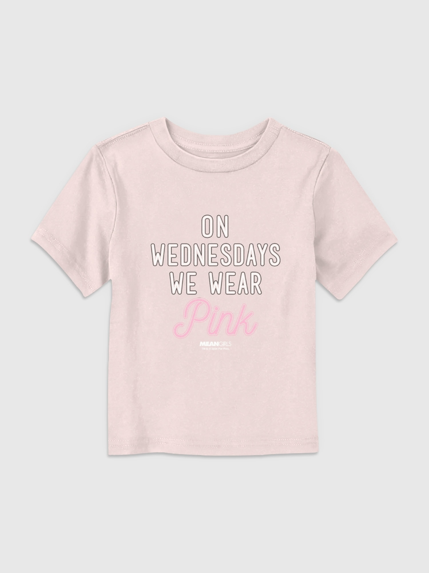 Toddler Mean Girls On Wednesdays We Wear Pink Graphic Tee - Pink