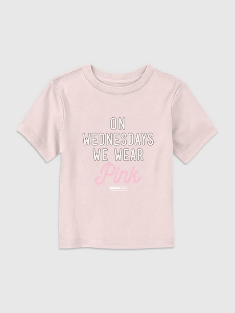 Toddler Mean Girls On Wednesdays We Wear Pink Graphic Tee