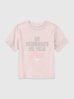 Toddler Mean Girls On Wednesdays We Wear Pink Graphic Tee