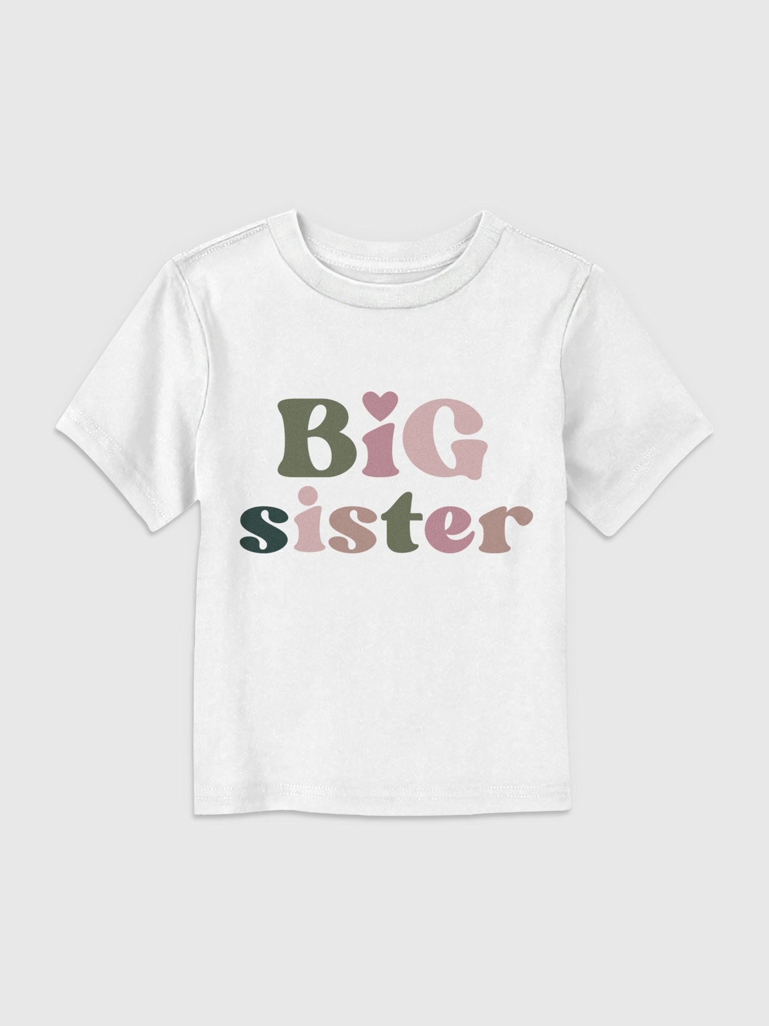 Toddler Big Sister Graphic Tee - White
