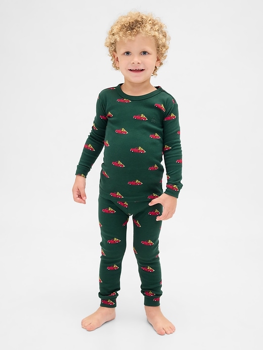 Image number 3 showing, Kids & Baby Organic Brushed Cotton Holiday PJ Set