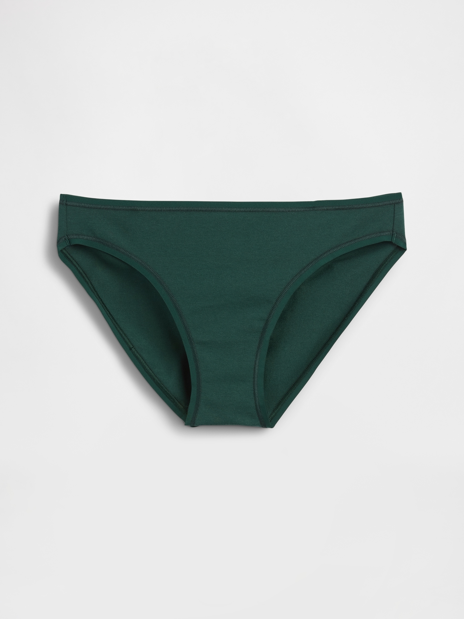 Organic Stretch Cotton Bikini - Deep Hunter Green