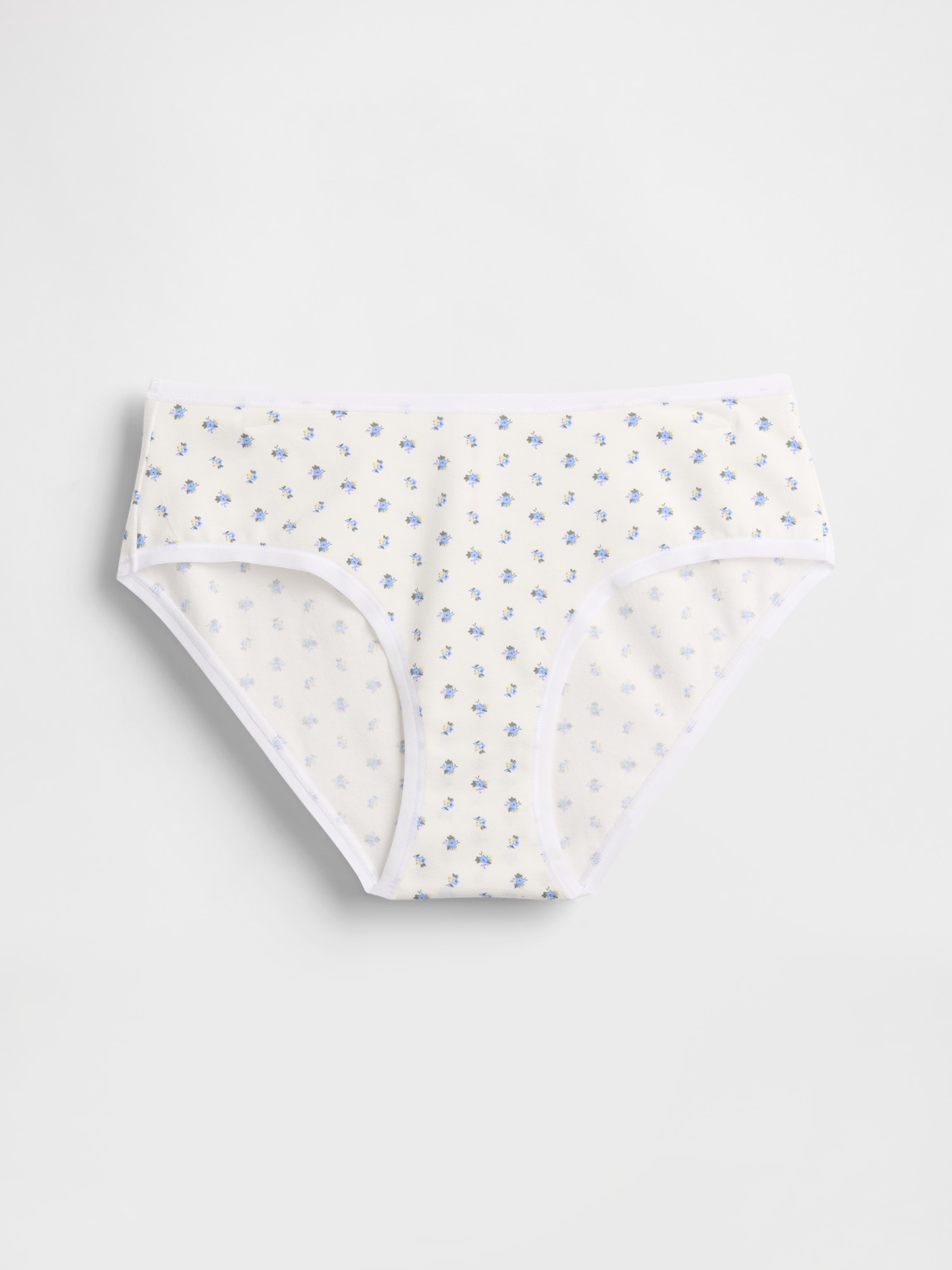 Organic Stretch Cotton Hipster - White Ditsy Floral