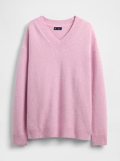 CashSoft Oversized V-Neck Sweater