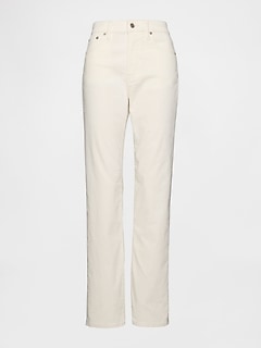 High Rise Corduroy '90s Slim Straight Pants