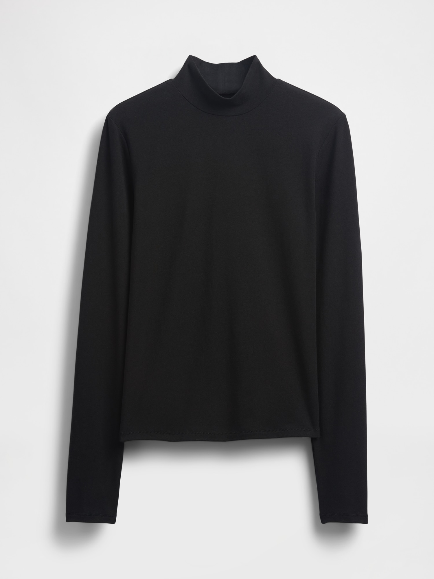 CloseKnit Jersey Mockneck T-Shirt - Black