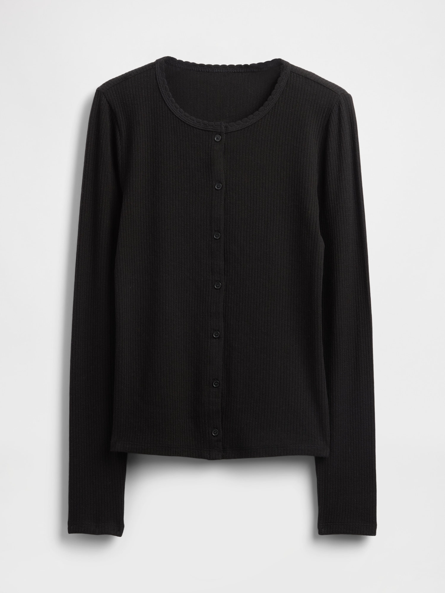 Gap Pointelle Cardigan In Black