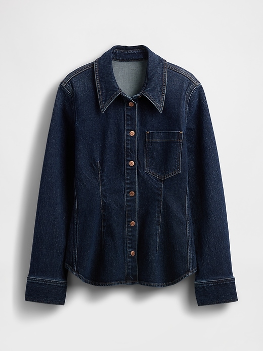 Image number 1 showing, Denim Cinch-Seam Shirt