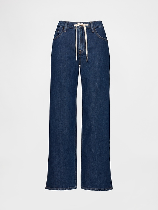 Image number 1 showing, Low Rise Drawcord '90s Loose Jeans