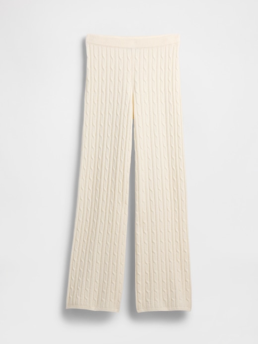 Image number 1 showing, CashSoft Cable-Knit Sweater Pants