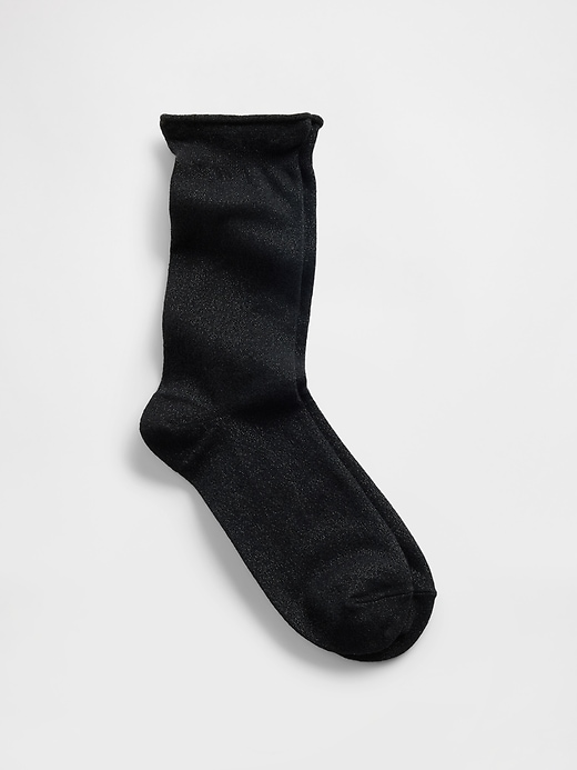 Image number 1 showing, Shimmer Ruffle Crew Socks