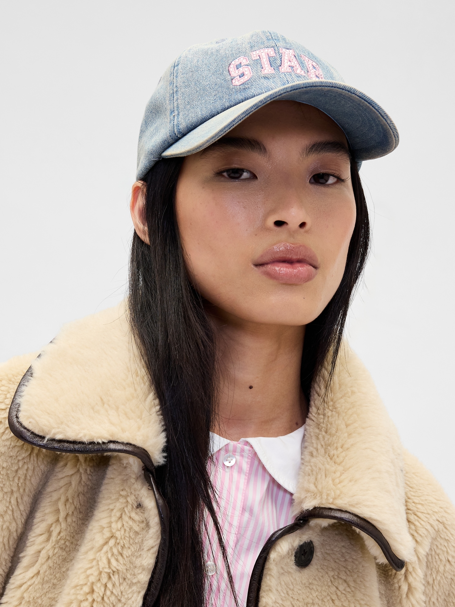 Gap × Sandy Liang Logo Baseball Hat In Blue