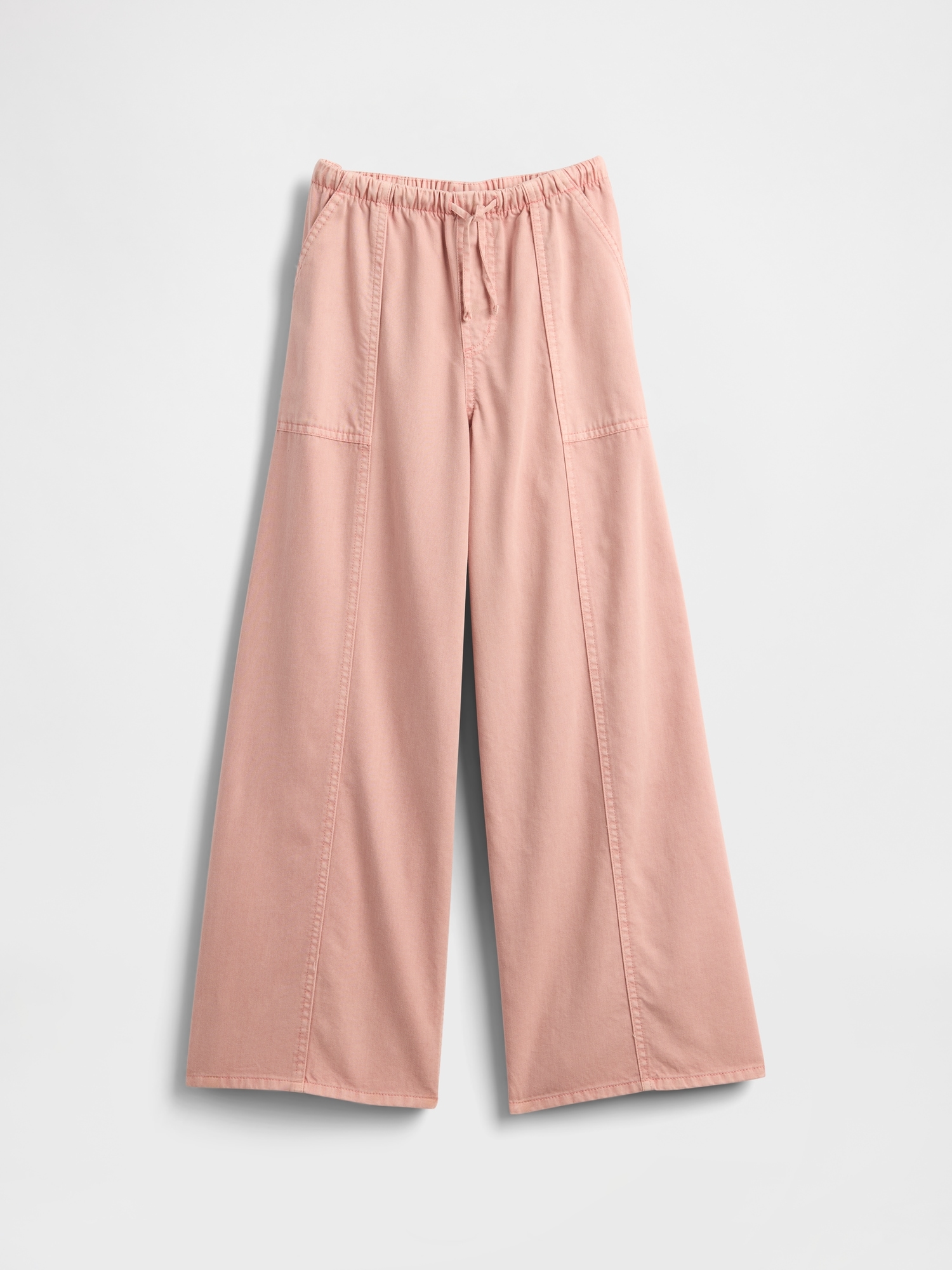 Kids Twill Baggy Pants - Pink Standard