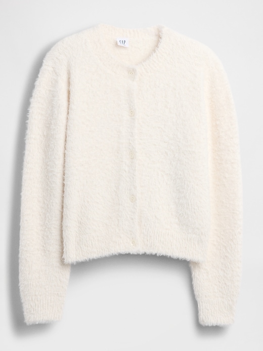 Image number 1 showing, Kids Eyelash Cardigan Sweater