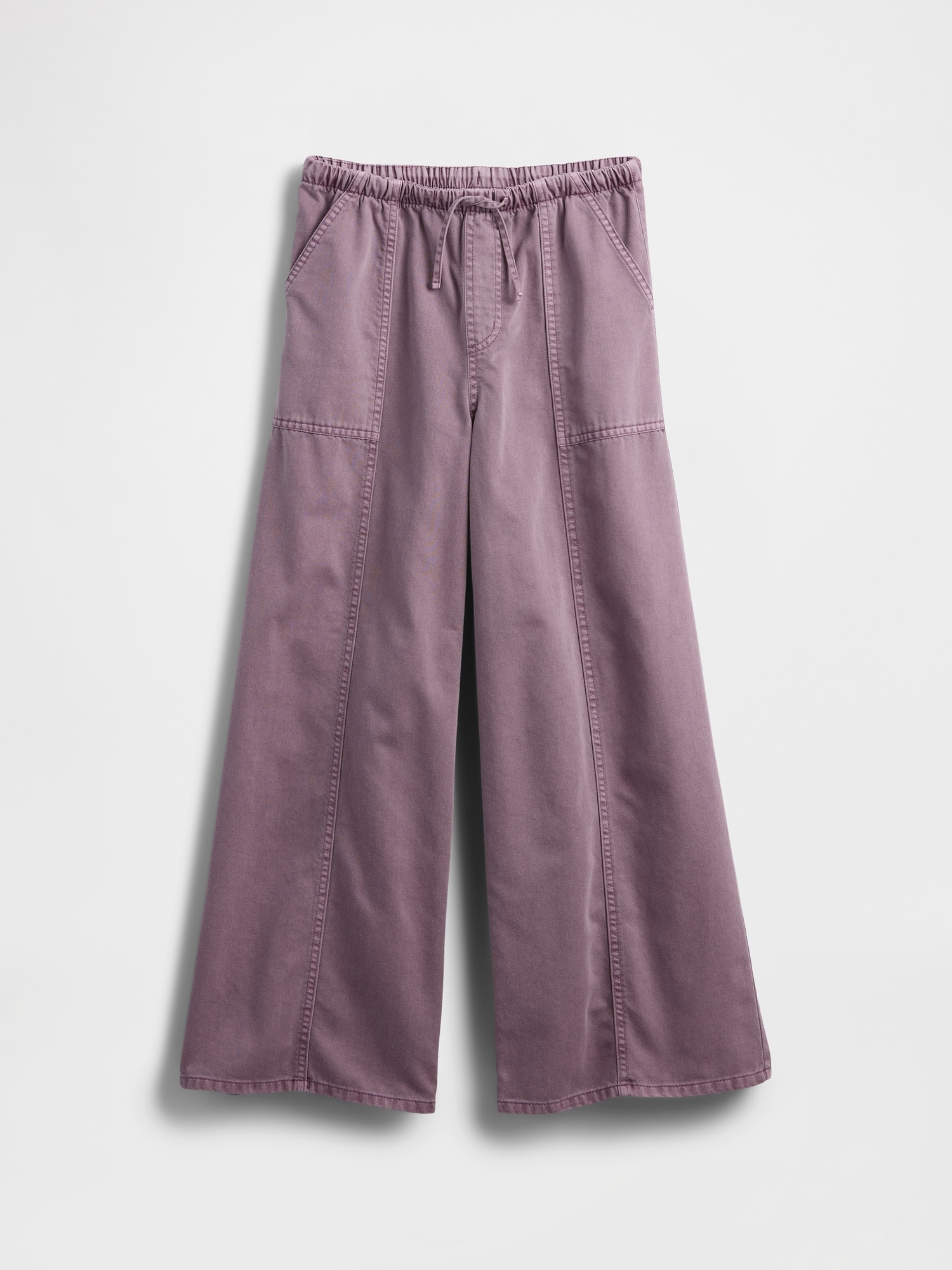 Kids Twill Baggy Pants - Purple