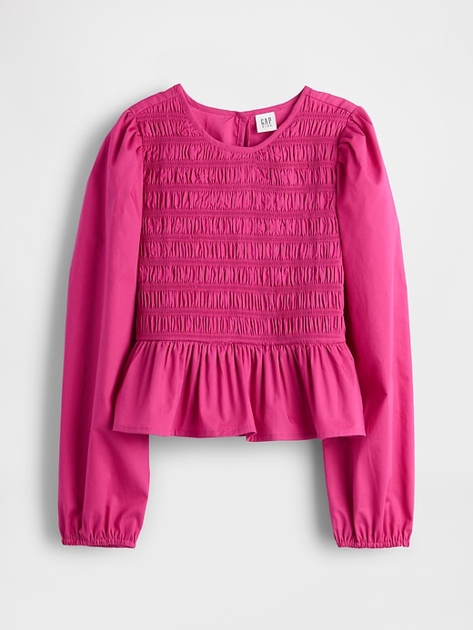 Image number 1 showing, Kids Smocked Peplum Top