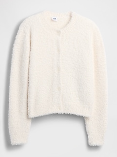 Kids Eyelash Cardigan Sweater