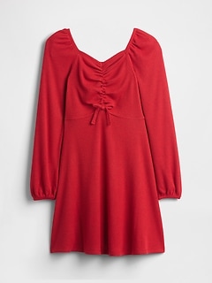 Kids Ruched Bow Dress