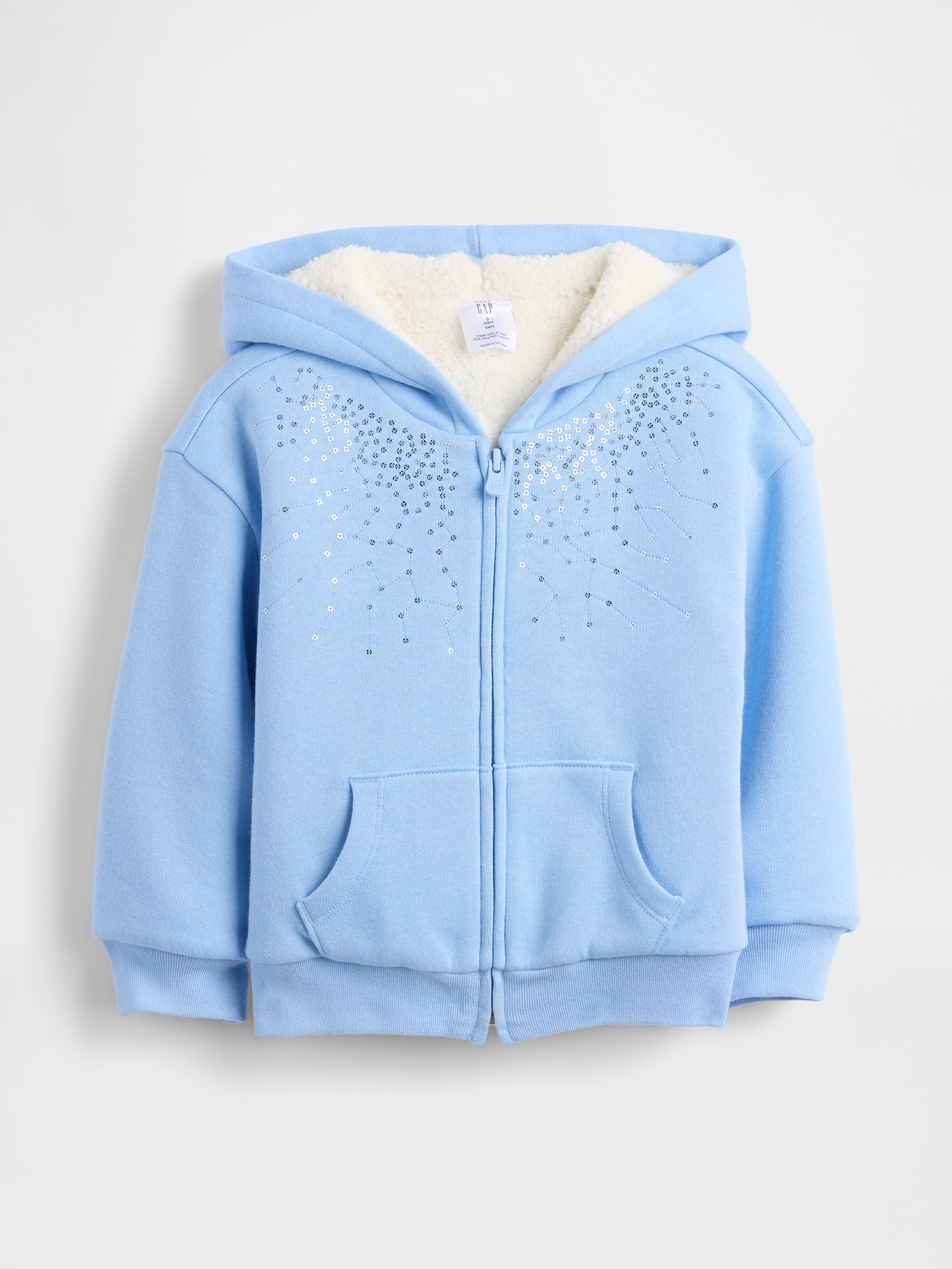 Baby & Toddler Sherpa-Lined Sequin Zip Hoodie