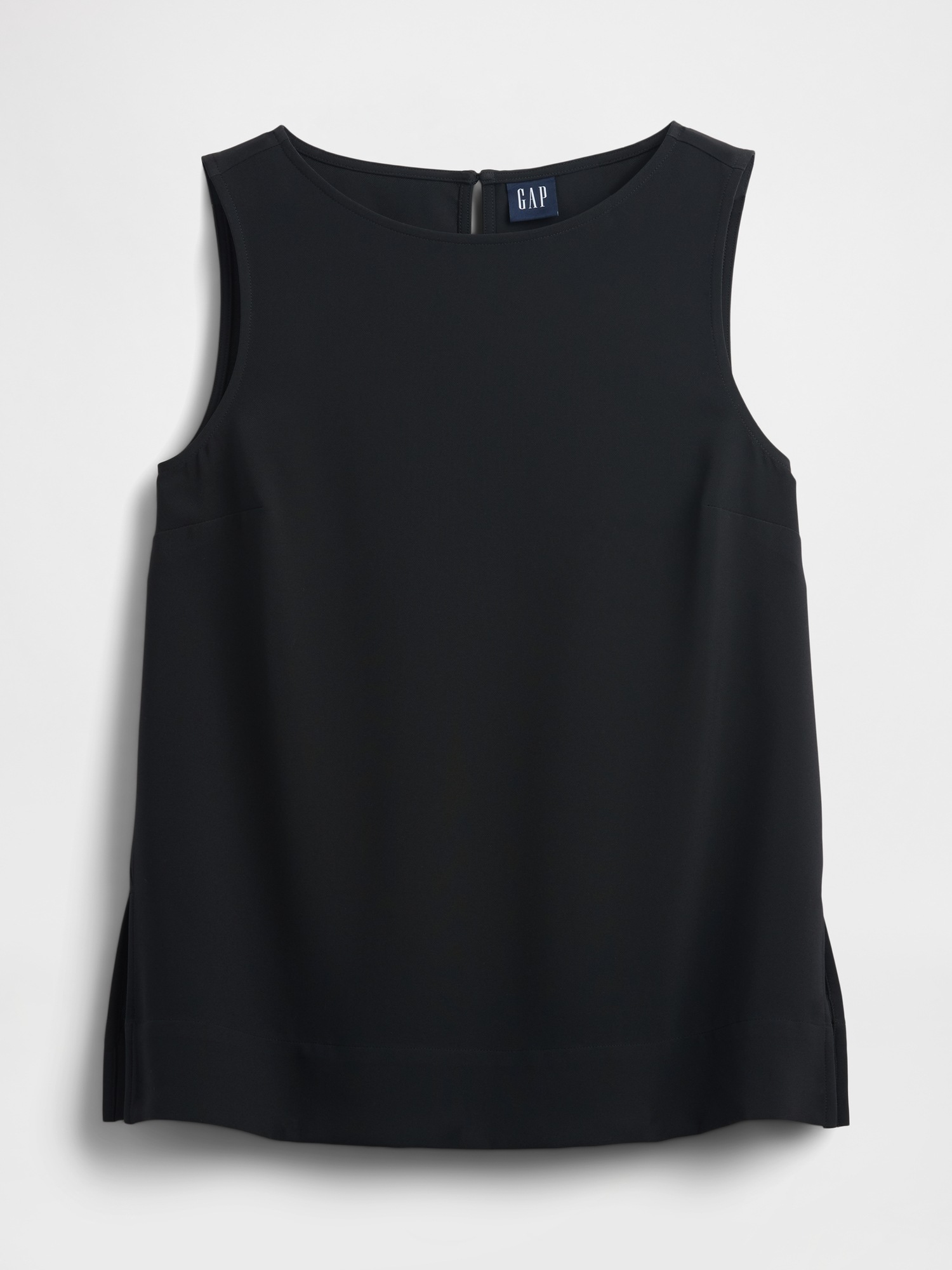 Женский топ Gap Boatneck Shell Tank Top, цвет: Чёрный — фото 5